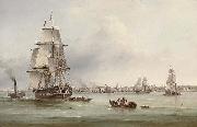 Samuel Walters The three-masted merchantman oil painting